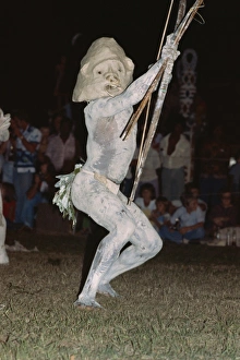 Portraits Prints: Mudman from Asaro district in the Highlands, at sing sing, Kowedobu, Port Moresby