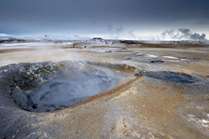 Images Dated 16th October 2008: Mudpots at Namaskard geothermal area (Namafjall-Hverarond), near Lake Myvatn