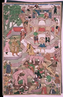 Images Dated 7th August 2008: Mughal miniature dating from the 18th century showing