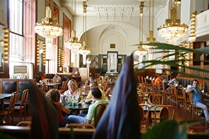 Bars Prints: The Municipal House Cafe at Obecni Dum, Stare Mesto, Prague, Czech Republic, Europe