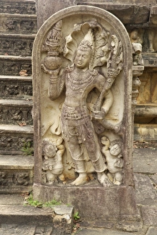 Sri Lankan Prints: Muragala, or guard stone, entrance to Vatagade