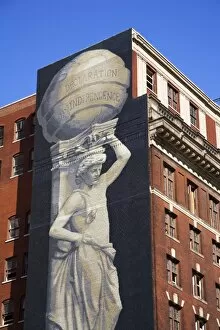 Images Dated 5th October 2008: Mural on Arch Street, Philadelphia, Pennsylvania, United States of America, North America