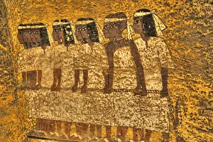 Mural Painting Prints: Mural of Mourners, Tomb of Tutankhamun, KV62, Valley of the Kings