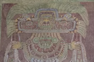 Images Dated 23rd January 2010: Mural in the Palace of Tetitla, believed to be a representation of the Great Goddess of Teotihuacan