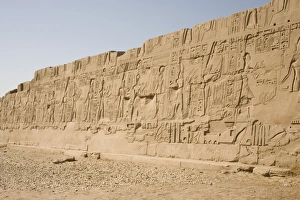 Karnak Prints: Mural reliefs, Temples of Karnak, Karnak, near Luxor, Thebes, UNESCO World Heritage Site