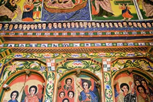 Art Work Prints: Murals in the beautifully painted Inner Sanctuary of the Christian Church of Ura Kedane Meheriet