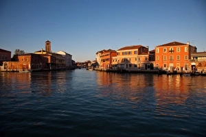 Factory Prints: Murano island at sunset, Venice lagoon, Venice, Veneto, Italy, Europe