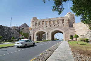 Sidewalk Prints: Muscat Gate and entrance to the City of Muscat, Muscat, Oman, Middle East