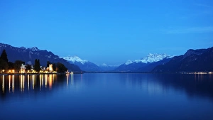 Lake Geneva Prints: Musee Suisse du Jeu (The Swiss Museum of Games), Lake Geneva (Lac Leman), Vevey, Vaud