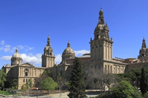 Montjuic Prints: Museum of Catalan Art, National Palace, Montjuic, Barcelona, Catalunya, Spain, Europe