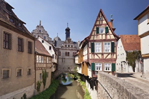 Townscape Prints: Museum Malerwinkelhaus and Maintor, Marktbreit, Lower Franconia, Bavaria, Germany, Europe