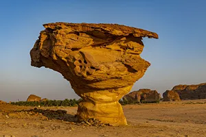 Deserts Prints: Mushroom rock, Al Ula, Kingdom of Saudi Arabia, Middle East