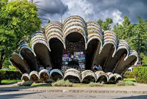Public Prints: Mushroom-shaped bus stop in New Athon designed for public transportation in Russia