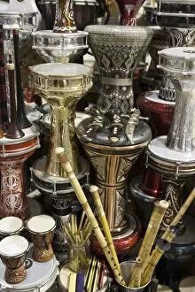 Musical instruments for sale, Grand Bazaar (Great Bazaar), Istanbul, Turkey, Europe