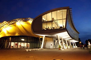 Images Dated 14th August 2009: Musical theatre at harbour, illuminated at night, Hamburg, Germany, Europe