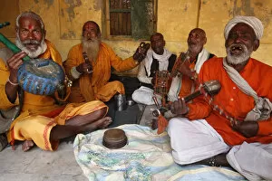 Traditionally Indian Gallery: Musicians, Dauji, Uttar Pradesh, India, Asia