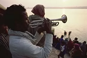 Musicians herald the rising of Lord Surya (sun god), Sun Worship Festival