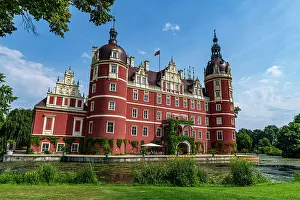 Saxony Prints: Muskau Castle, Muskau (Muskauer) Park