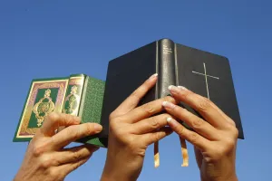 Images Dated 7th June 2008: Muslim and Christian, St. Julian, Malta, Europe