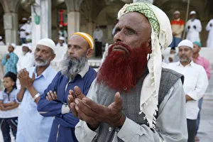 Indigenous Culture Prints: Muslim faithful turning towards the main shrine in the evening, Ajmer Sharif Dargah