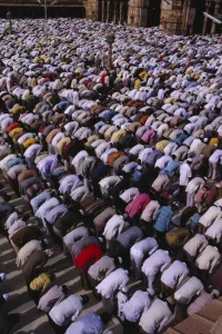 Gather Prints: Muslims gather for prayers at the Jama Masjid (Friday Mosque)