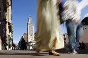 Images Dated 10th September 2010: Muslims outside the Paris Great Mosque on Aid El-Fitr festival, Paris, France, Europe