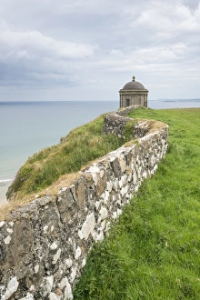 Stone Wall Prints: Mussenden Temple, Castlerock, County Londonderry, Ulster region, Northern Ireland