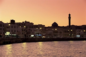 Muscat Prints: Mutrah seafront at dusk