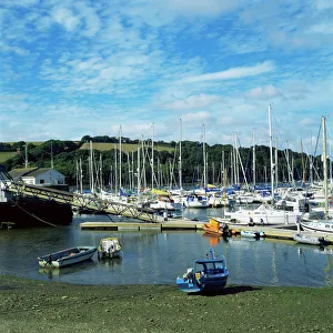 Yacht Prints: Mylor yacht marina, Falmouth, Cornwall, England, United Kingdom, Europe