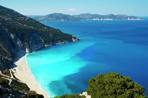Greek Islands Gallery: Myrtos Beach, Cephalonia, Ionian Islands, Greek Islands, Greece, Europe