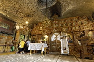 Wallachia Prints: Namaesti monastery church, built into the rock, Namaesti, near Campulung Muscel