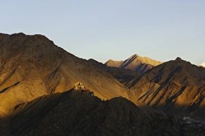 Namgyal Tsemo gompa (monastery) and Ladakh Range