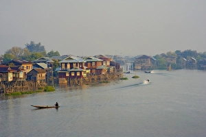 Traditionally Burmese Prints: Nampan village, Inle Lake, Shan State, Myanmar (Burma), Asia