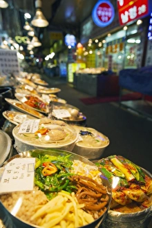 Typically Korean Prints: Nandaemun food market, Seoul, South Korea, Asia