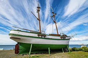 Vessel Prints: Nao Victoria Museo, Shoreline of Punta Arenas, Patagonia, Chile, South America