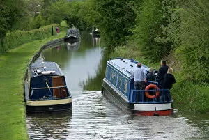 Images Dated 30th April 2009: Narrow boats cruising the Llangollen Canal, England, United Kingdom, Europe