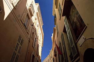 Picture Prints: Narrow street adorned with painting, Monaco-Ville, Monaco, Mediterranean, Europe