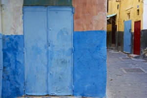 Narrow street in the Medina (Old City), Tangier (Tanger), Morocco, North Africa, Africa