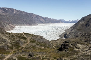 Moraine Prints: Narsarsuaq Sermia, Narsarsuaq, southern Greenland, Polar Regions