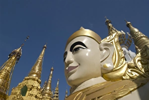 Spirit Prints: Nat (spirit) statue, Shwedagon Pagoda, Yangon (Rangoon), Myanmar (Burma), Asia