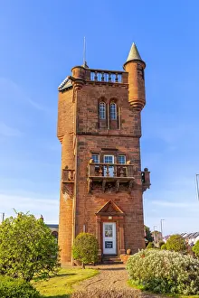 Aesthetic Prints: National Burns Monument in Mauchline shows historic architecture under clear sky in East Ayrshire