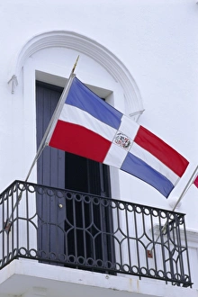 Nationalism Prints: National flag, Dominican Republic, Caribbean, West Indies