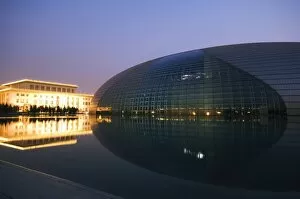 The National Grand Theatre Opera House (The Egg) designed by French architect Paul Andreu