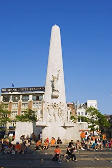 Squares Prints: National Monument, Dam square, Amsterdam, Netherlands, Europe
