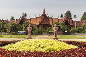 Flower Bed Prints: The National Museum of Cambodia in the capital city of Phnom Penh