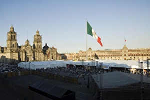 Metropolitan Cathedral Prints: The National Palace and the Metropolitan Cathedral