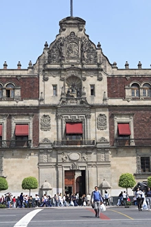 Mexico City Prints: National Palace (Palacio Nacional), Zocalo, Plaza de la Constitucion, Mexico City