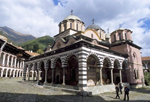 Xmas Prints: Nativity church in courtyard of Rila monastery, UNESCO World Heritage Site