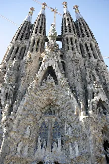Sagrada Familia Prints: Nativity gate, Sagrada Familia, UNESCO World Heritage Site, Barcelona, Catalonia, Spain