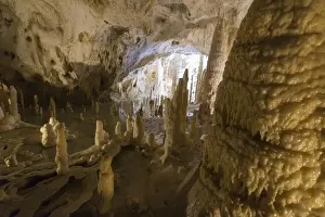 Marche Prints: The natural show of Frasassi Caves with sharp stalactites and stalagmites, Genga